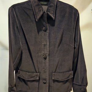 NWOT Limited Black Velvet Button down Blazer - size XS
